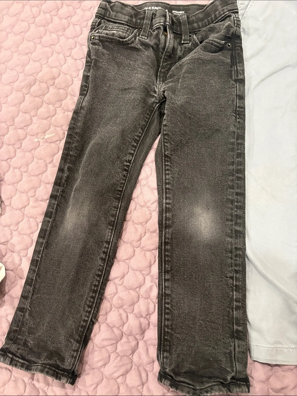 Old Navy Gray Faded Straight-Leg Kids Jeans